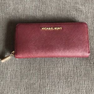 Maroon Michael Kors Wallet